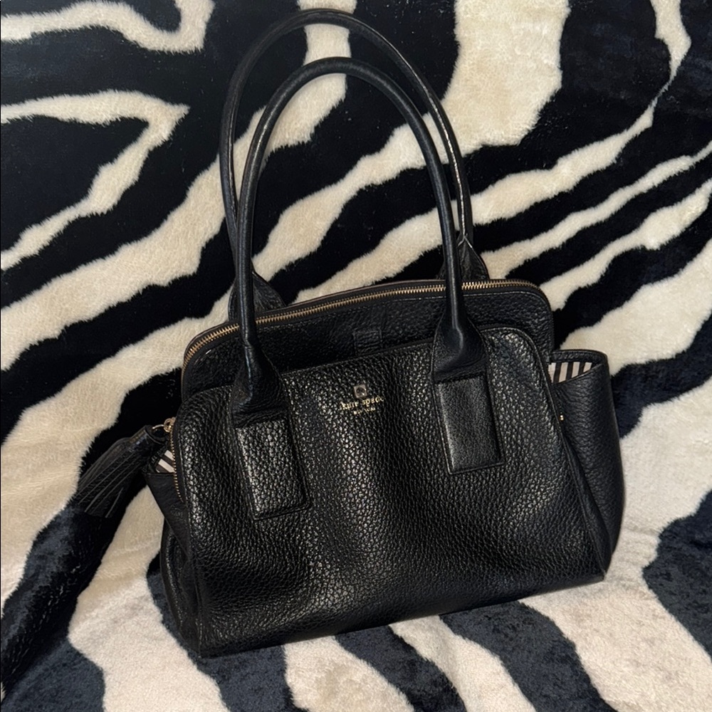 Kate Spade Black Pebbled Leather Satchel
